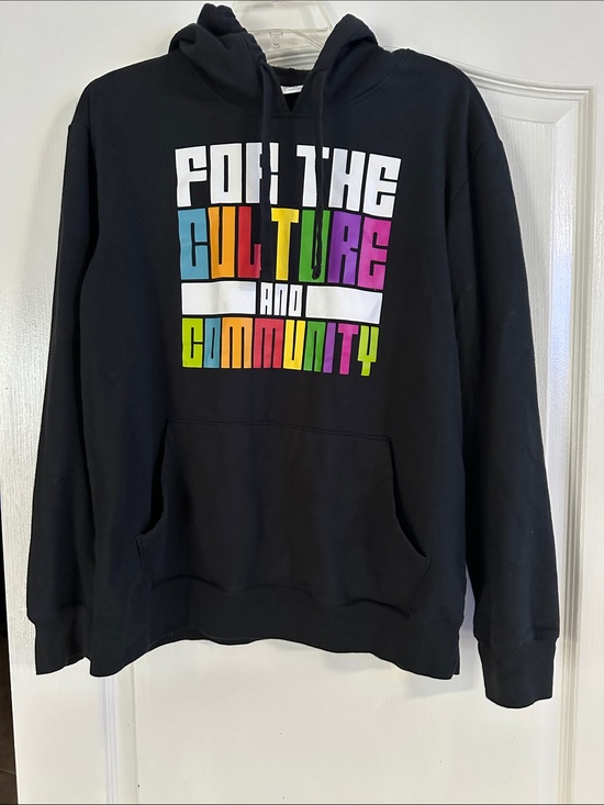 Sonoma Tops - Sonoma Black Hoodie with Multicolor "For The Culture and Community" Graphic